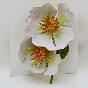 Originals by Robert Flower Brooch Pin, goldtone